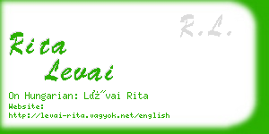 rita levai business card